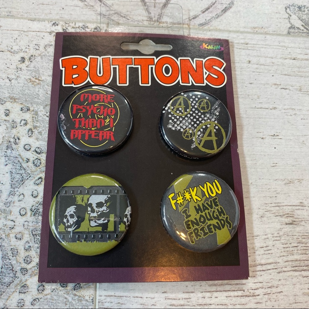 Anarchy Metal Buttons